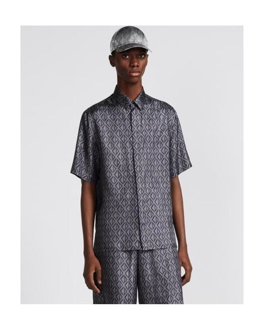 Dior Blue Cd Diamond Short-Sleeved Shirt for men