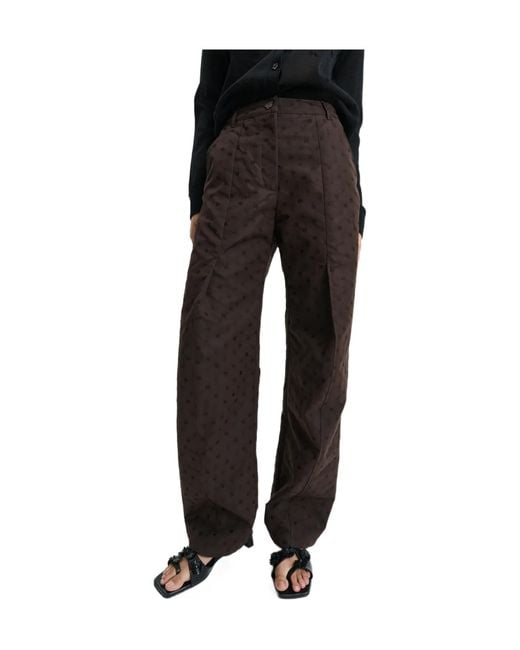 CECILIE BAHNSEN Black Casual Pants With Belt Loops