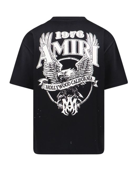 Amiri Black Round Neck T-Shirt for men