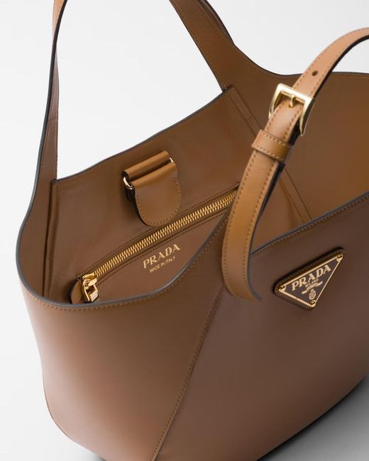 Prada Brown Medium Leather Tote Bag