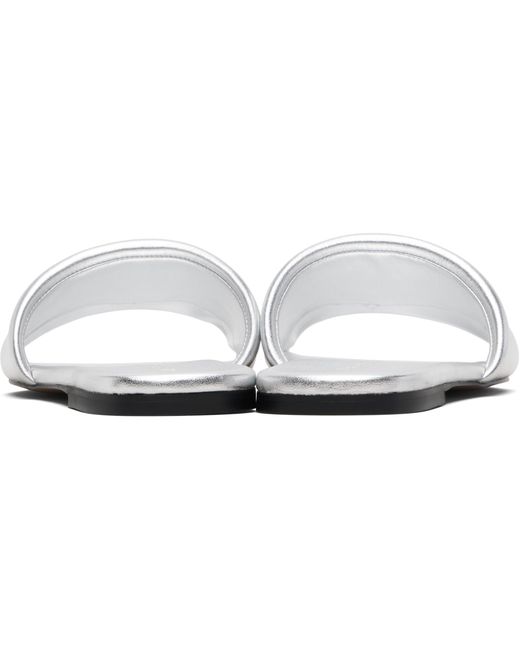 Marc Jacobs White Logo Flat Sandals