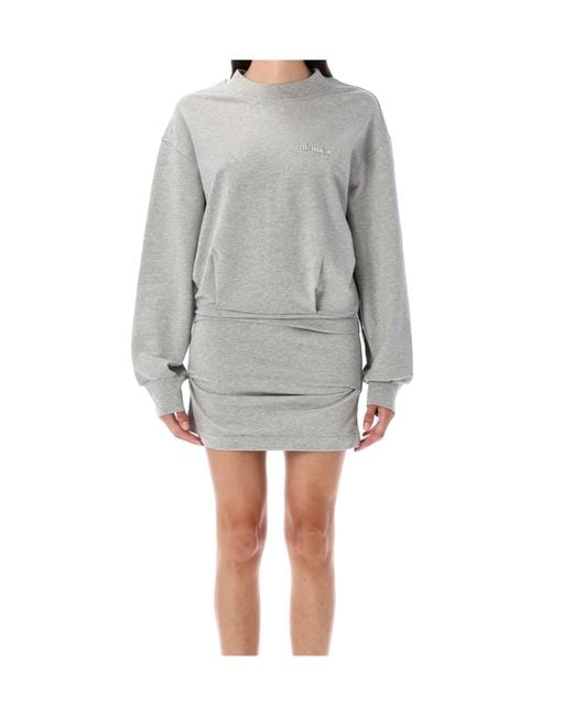 The Attico Gray Light American Mini Dress