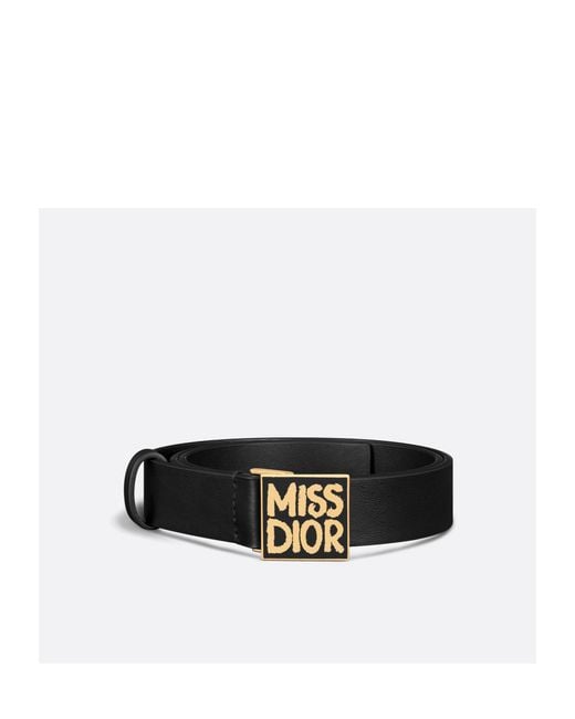 Dior White Miss Graffiti Belt