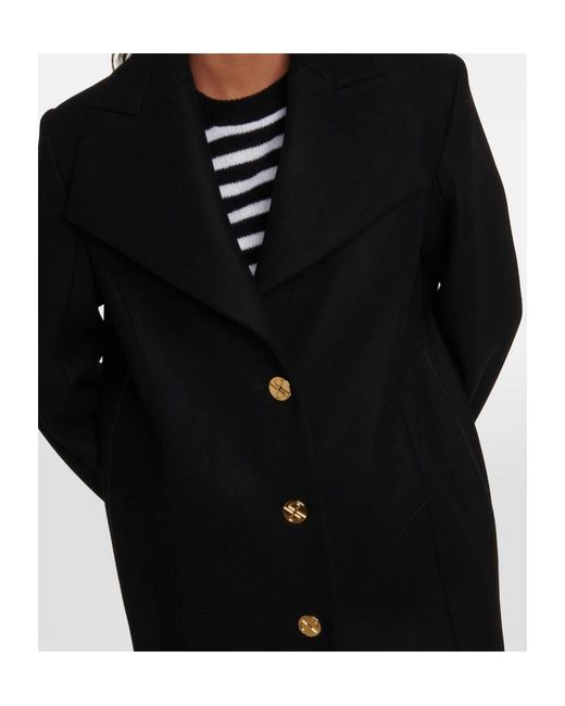 Patou Black Single-Breasted Coat