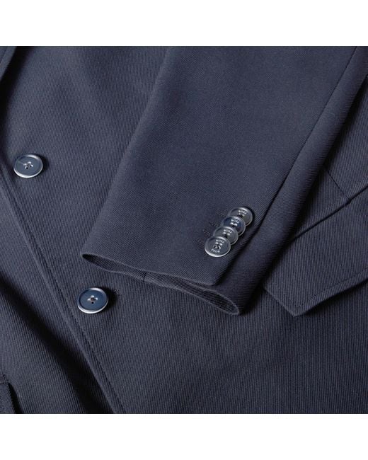 Boss Blue Minimalist Warm Coat for men
