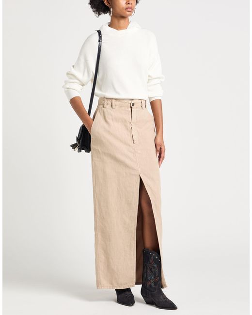 Brunello Cucinelli Natural Long Skirt