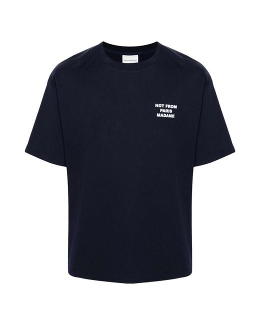 Drole de Monsieur Blue Drôle De Monsieur Slogan Print T-Shirt for men