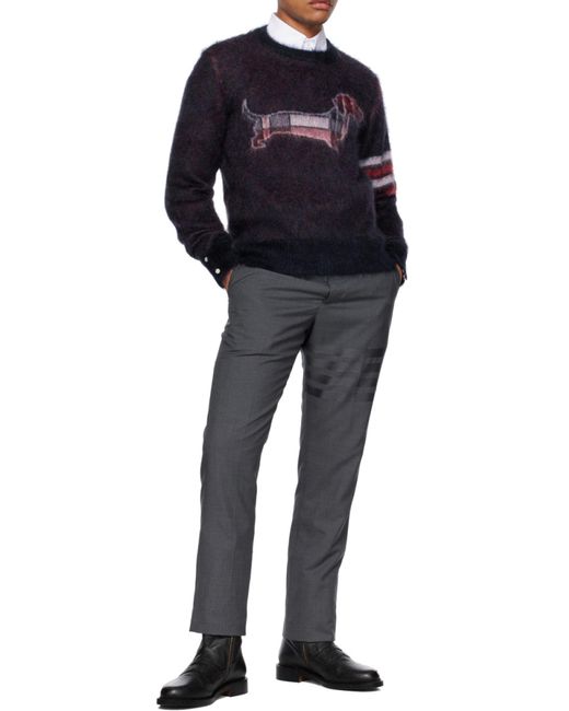 Thom Browne Blue Hector Knitted Jumper for men