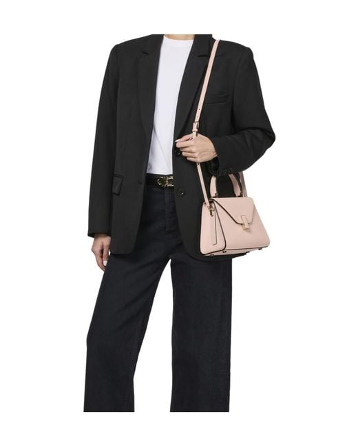 Valextra Pink Flap Shoulder Bag