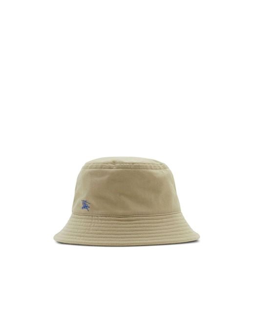 Burberry Green Logo Embroidered Flat-Crown Bucket Hat