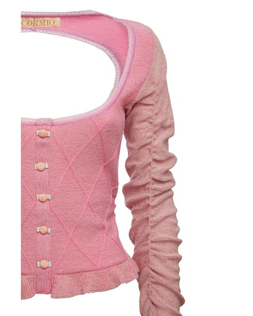 Cormio Pink Backless Sweater