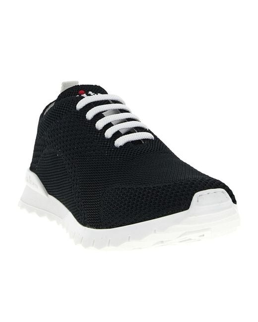 Kiton Black Lace-Up Sneakers for men