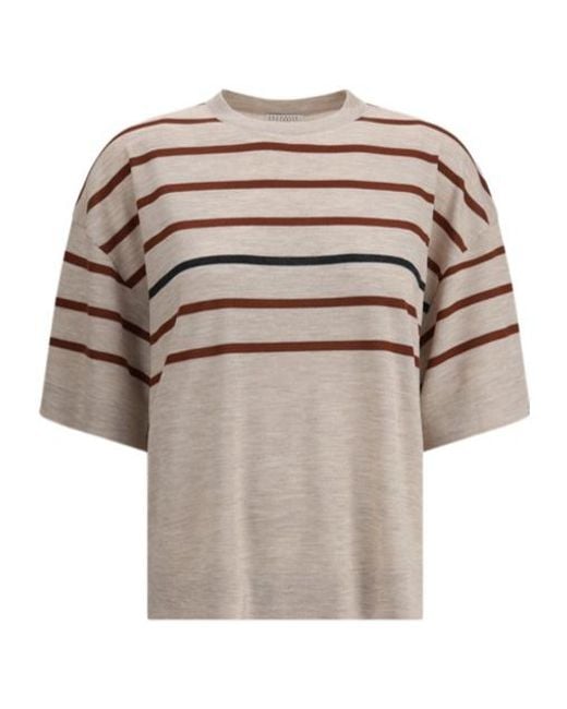 Brunello Cucinelli White Wool T-Shirt