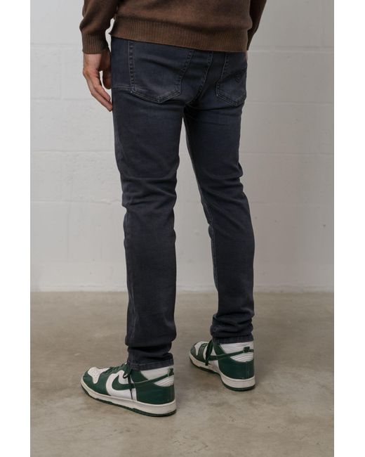 R13 Black Belt-Loop Jeans for men
