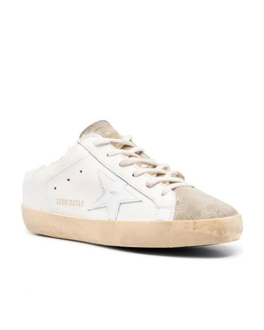 Golden Goose Deluxe Brand White Superstar Lace-Up Sabots