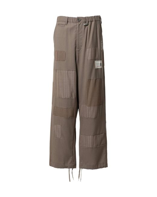 Maison Mihara Yasuhiro Brown Repaired Pants for men
