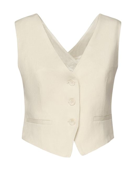 Dondup White Buttoned Vest Jacket