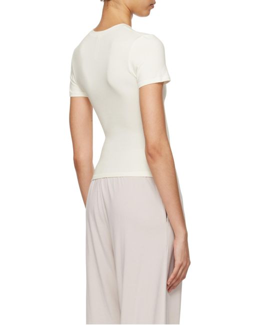 Skims White Short-Sleeved T-Shirt