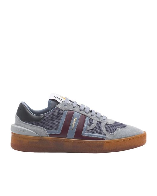 Lanvin Gray Clay Low-Top Sneakers