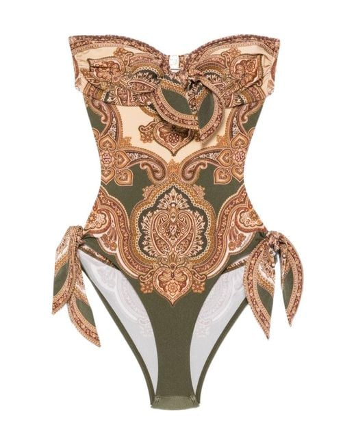 Zimmermann Natural Sleeveless Swimsuit
