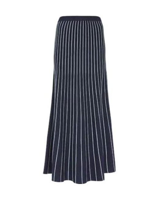 Gabriela Hearst Blue Striped Maxi Skirt