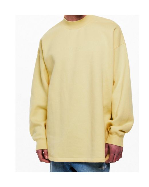 Fear Of God Yellow Long-Sleeved Ribbed Sweatshirt for men