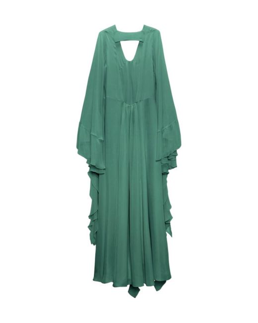 Dorothee Schumacher Green Sheer Twist Dress