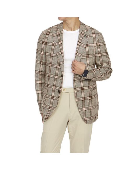 Lardini Natural Long Sleeved Suit Jacket for men