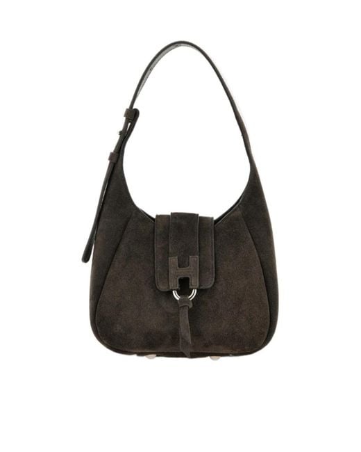 Hogan Black Palissandro Suede Shoulder Bag
