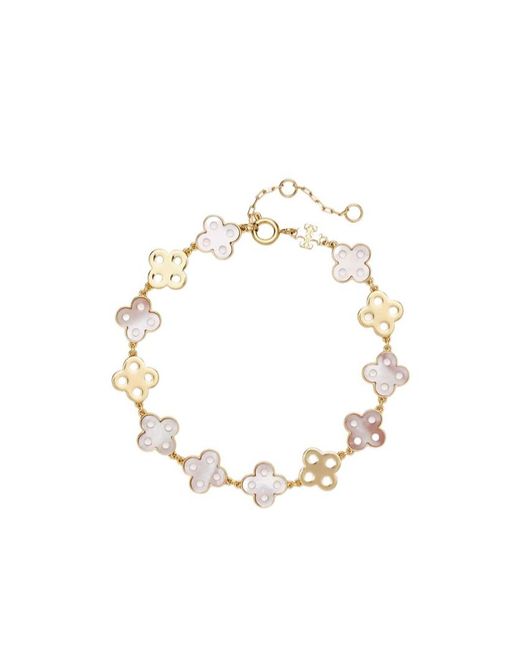 Tory Burch Metallic Clover-Tone Bracelet
