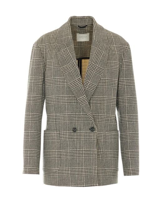 Circolo 1901 Gray Checked Casual Jacket