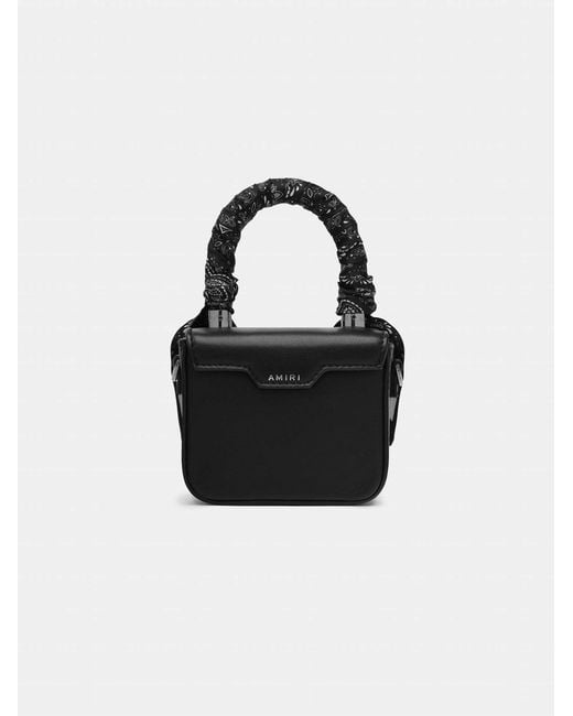 Amiri Black Logo Plaque Nano Tote Bag