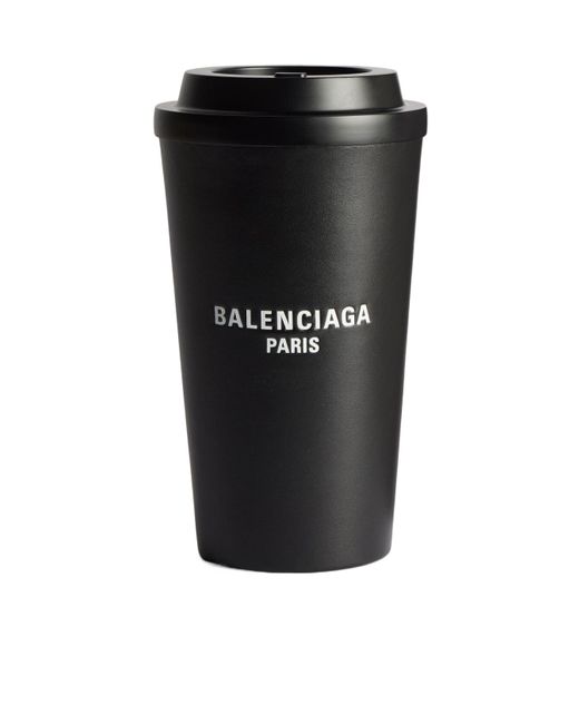 Balenciaga Black 9Am Coffee Cup Clutch Bag