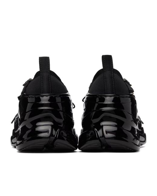 Simone Rocha Black Round Toe Panelled Ballerines