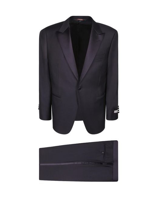 Canali Black Single-Breasted Suit for men