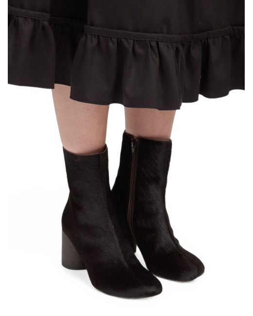 MM6 by Maison Margiela Black Block-Heel Ankle Boots
