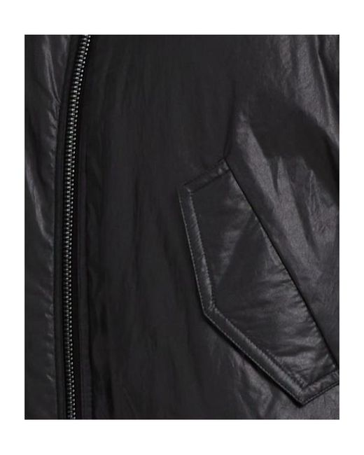Rick Owens Black Cal Down Bomber Jacket