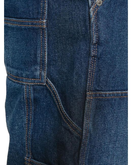 Off-White c/o Virgil Abloh Blue Logo Patch Flared Jeans for men