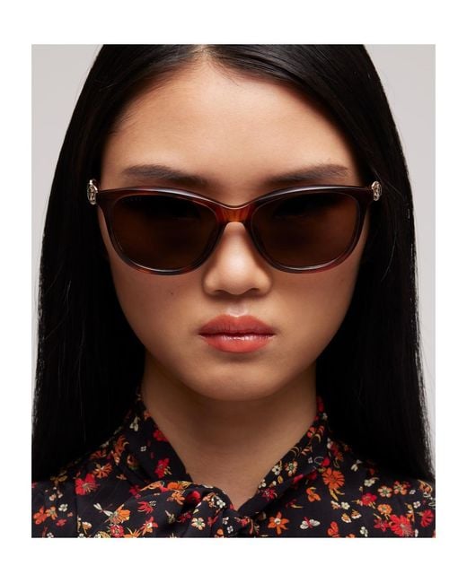 Gucci Multicolor Low Nose Bridge Fit Round Sunglasses