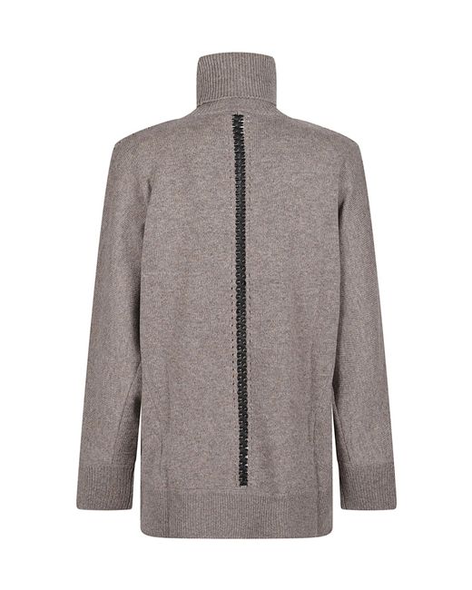 P.A.R.O.S.H. Brown Liller Turtle Neck Long Sleeve Sweater
