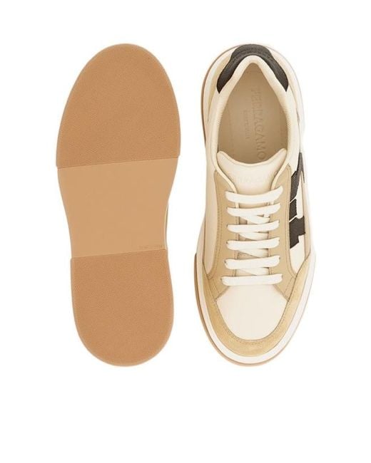 Ferragamo Natural Cassina Sneakers for men