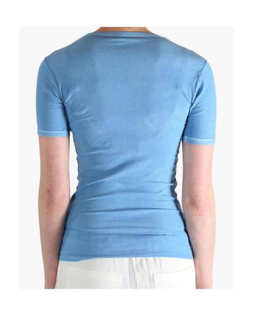 Baserange Blue Heart-Detail T-Shirt