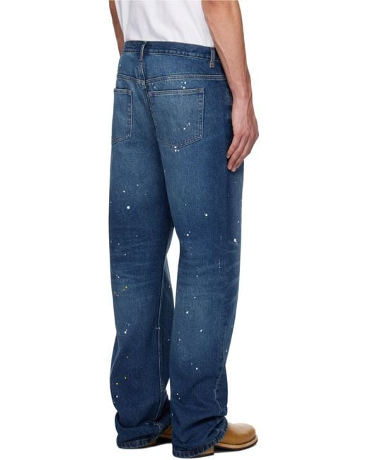 A.P.C. Blue Relaxed Fit Twill Jeans for men