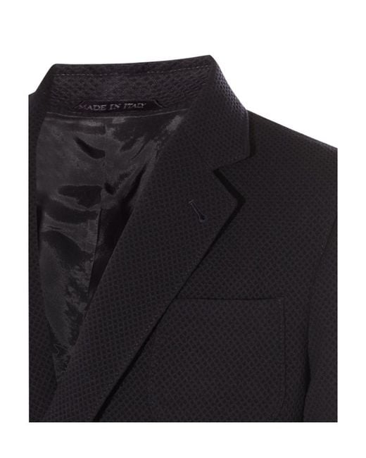 Giorgio Armani Blue Double-Breasted Jacket for men