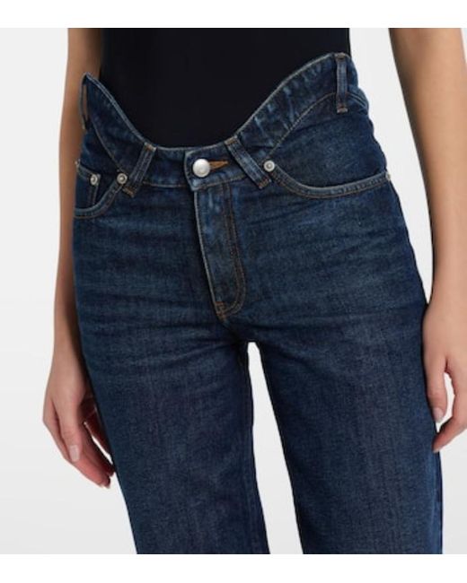 Jean Paul Gaultier Blue Curved Bootcut Jeans