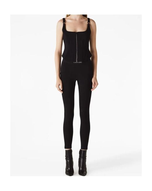 Tom Ford Blue Square Neck Corset Top