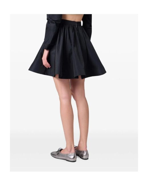MSGM Blue Pleated A-Line Mini Skirt