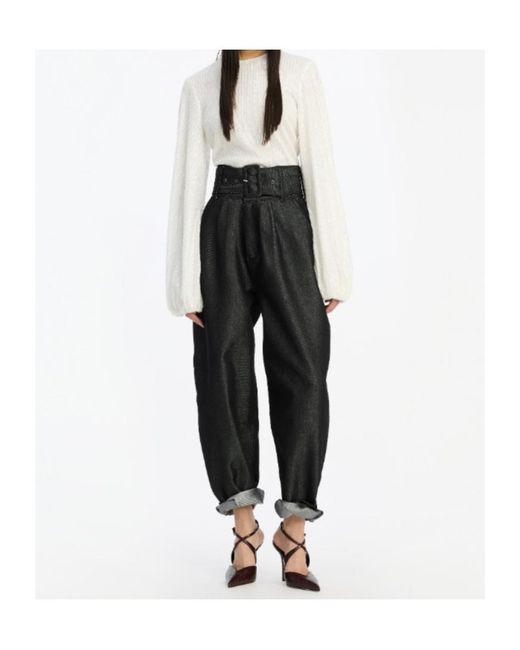ROTATE BIRGER CHRISTENSEN White Sequin-Embellished Crewneck Top