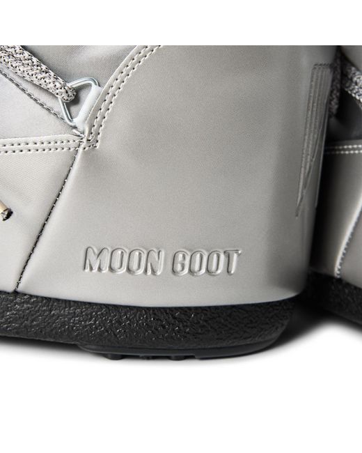 Moon Boot Gray Icon Low Glance Satin Boots