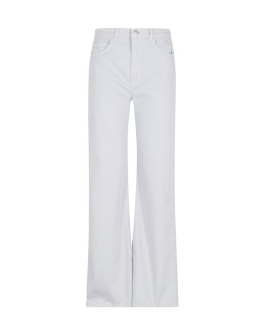 Seventy White Wide-Leg Trousers